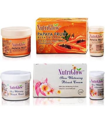 Nutriglow Skin Whitening Bleach Cream + Papaya Bleach Cream, All Skin Type Each 43gm (Pack of 2)