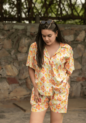 Multi- color Poolside Coord Set-XS