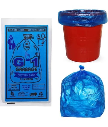 G 1 Oxo-Biodegradable Garbage Bags, Medium (19 x 21 inches) - 30 bags/pack , Pack of 6