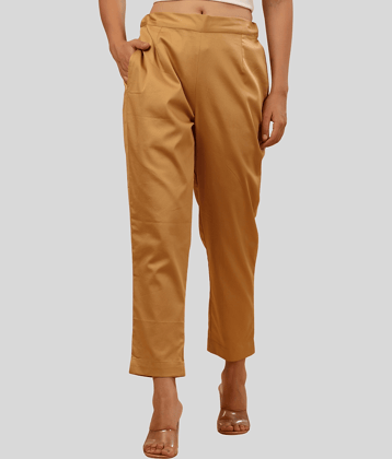 Juniper - Beige Cotton Women's Pencil Pants ( Pack of 1 )