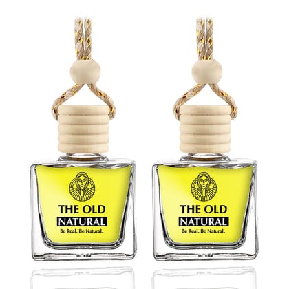 The Old Natural Sandal Twig Car Air Freshener, 10 ml - Pack of 2