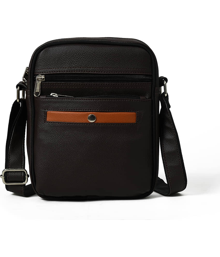 MATRICE - Brown Solid Messenger Bag