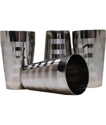 Dynore - Tool Lassi glass Steel Glasses 750 ml ( Pack of 4 )