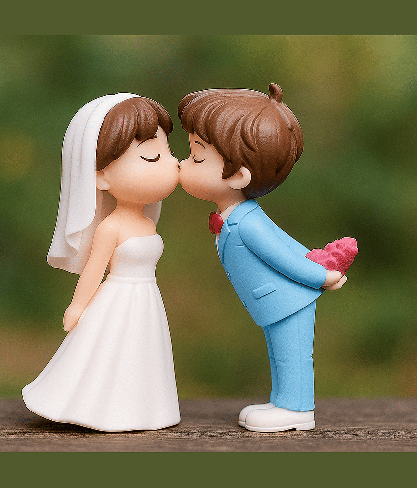 Exopick Cute Wedding Couple Miniature Figurines
