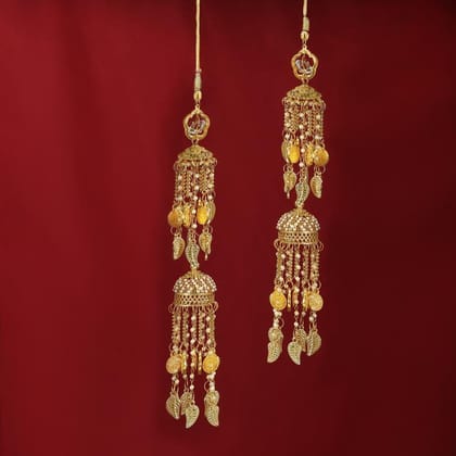 Set Of 2 Gold-Toned Bridal Layered Kaleeras