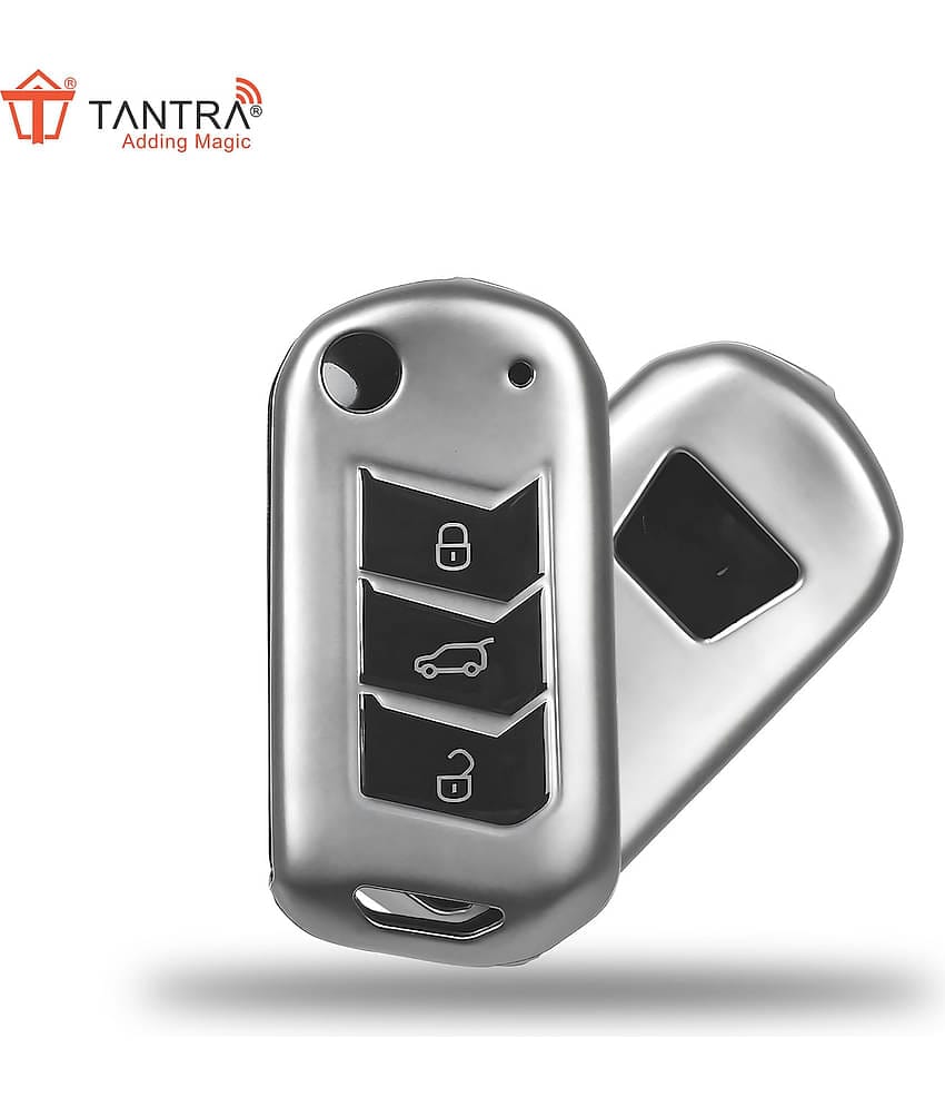 TANTRA TPU Key Cover Compatible with Mahindra Scorpio 2019+| Bolero 2020+ XUV 300 | Marazzo | XUV 700 | XUV 400 ev | Bolero | Thar 2020+ 3 Button Flip Key