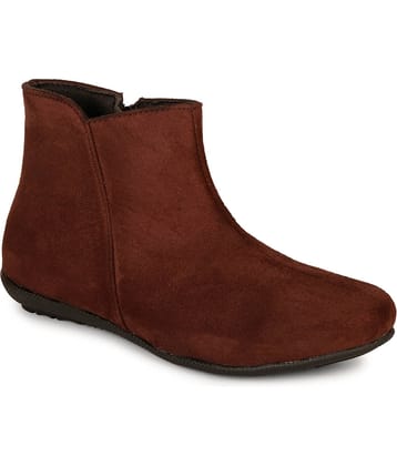 Ishransh Brown Women's Ankle Length Boots