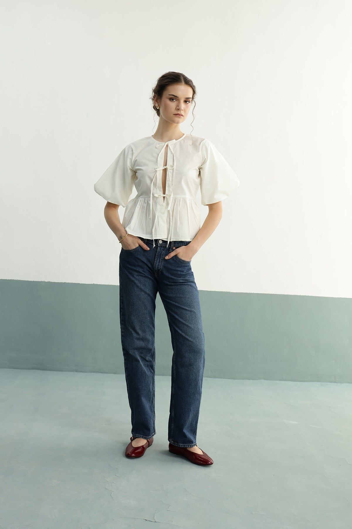Ember Top : Ivory-XS