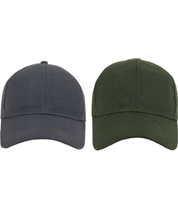 Zacharias - Multi Color Cotton Blend Men's Cap ( Pack of 2 )