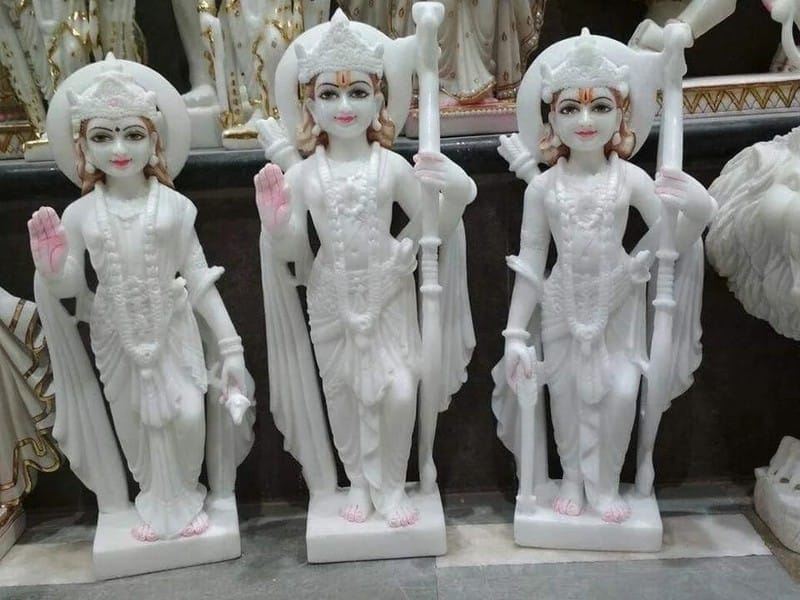 Marble Ram Darbar Statue, 2 Feet, Home