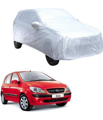 Autoretail Silver Color Dust Proof Car Body Polyster Cover With Mirror Pocket Polyster For Hyundai Getz [2004-2007]