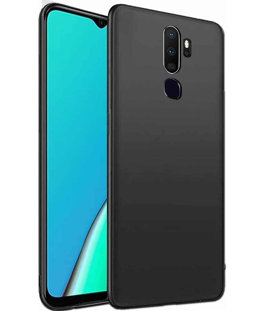 Spectacular Ace Black Plain Cases For Oppo A5 2020 - Pack of 1