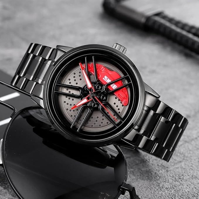 Men's Watch New Wheels Rolling Creative Fashion Che Youhui League Fans Butterfly Double Snap Gift Wristwatch - 1990