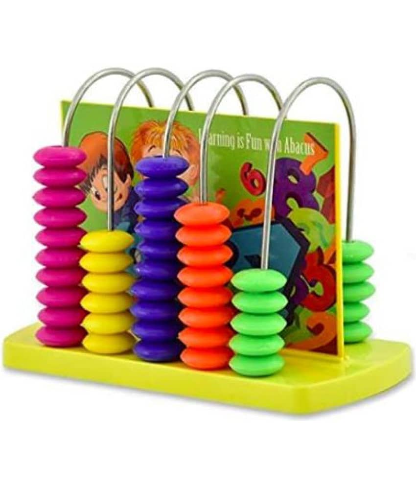 Tzoo Educational Abacus Junior for Kids to Count, add & Subtract with Colourful Beads, Calculation Shelf, Maths Learning Early Educational Kit Toy