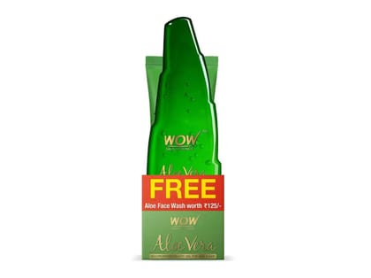 Wow Skin Science  Aloe Vera Gel  Face Wash 150ml + Aloe Vera Gel  Face Wash 50ml Tube Combo
