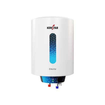 Kenstar Emeta 15L Vertical Storage Water Heater for Home| 5-Star Rated Geyser| Multiple Safety Systems with Advanced 3 Level Safety| White & Black Kenstar Emeta 15L Vertical Storage Water Heater for Home| 5-Star Rated Geyser| Multiple Safety Systems with