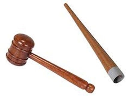Nawani Wooden Mallet Hammer for Knocking Cricket Bat and Grip Cone
