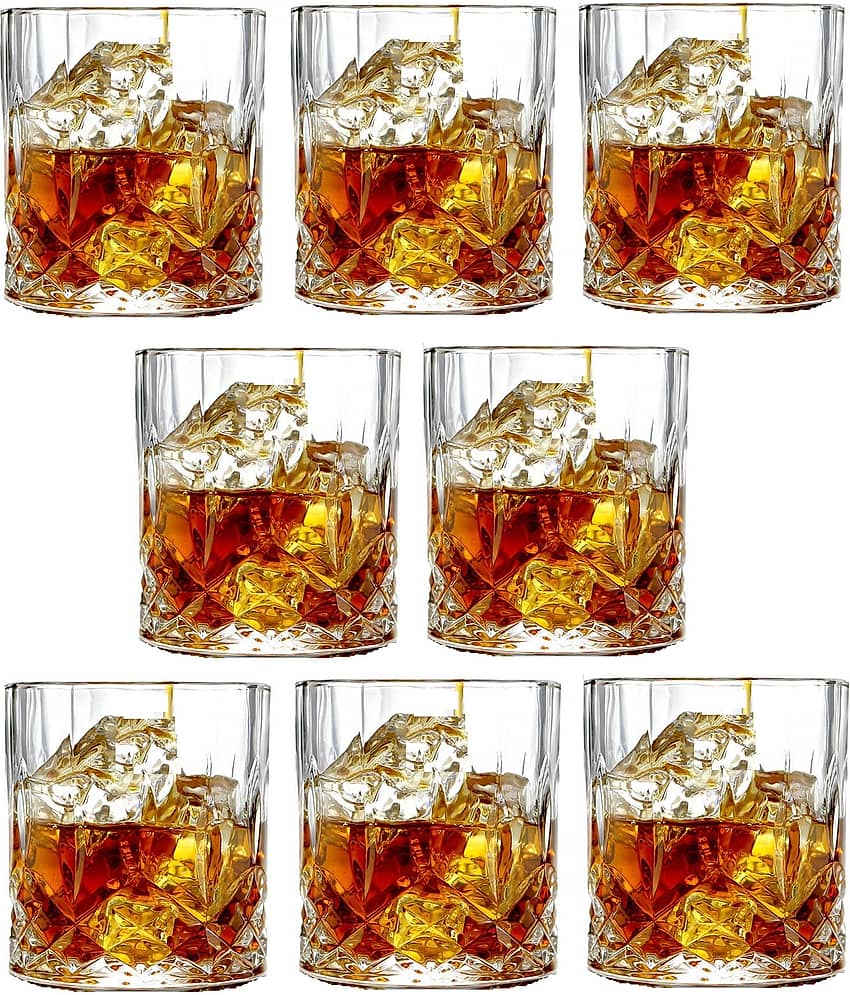 Afast Whisky  Glasses Set,  200 ML - (Pack Of 8)