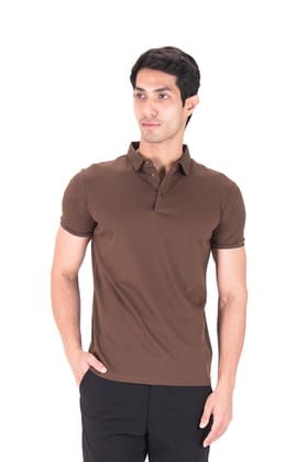 Fluid Cotton Polo - Espresso Brown-Espresso Brown / XS