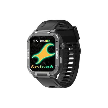 Fastrack Jupiter S2 Rugged Smart Watch with 1.91″ Super UltraVU Display, SingleSync BT Calling, 100+ Sports Modes & Watchfaces- Black