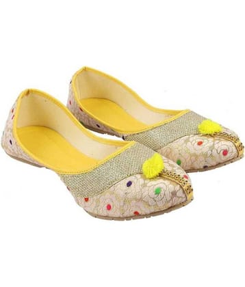 Raj Yellow Ethnic Footwear