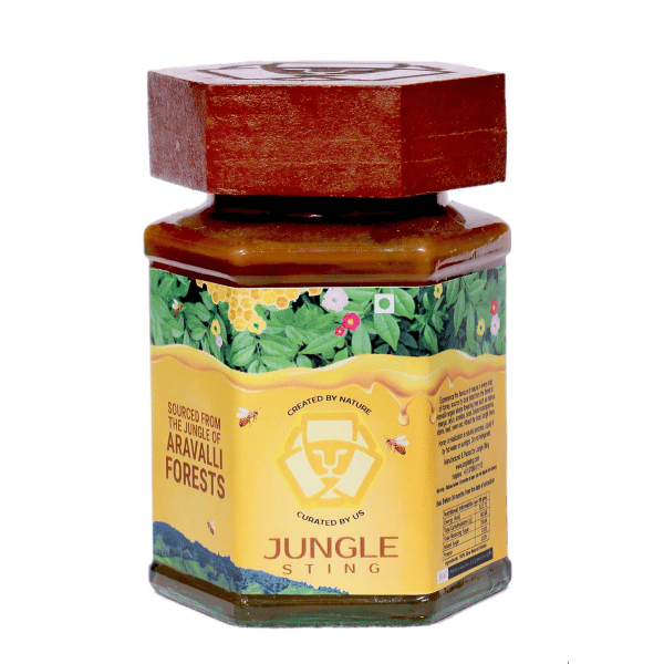 Jungle Sting Wild Forest Honey| 100% Pure-Raw| Unprocessed Honey Collected from Wild Forest Hives| 250g - 500 gm