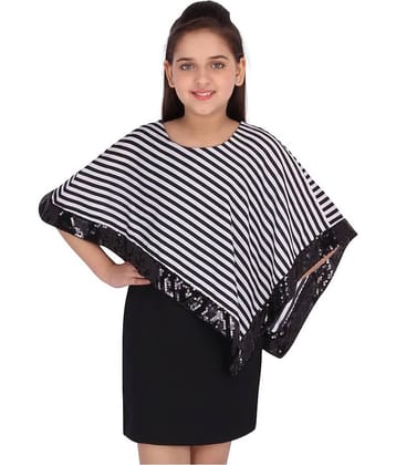 Cutecumber Georgette Shift Dress For Girls ( , Black )