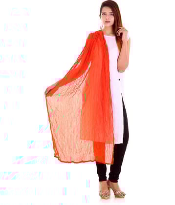 Apratim Orange Chiffon Dupatta - Single