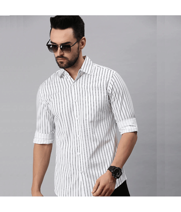 BOUGHT FIRST Cotton Blend Regular Fit Full Sleeves Men's Formal Shirt - White ( Pack of 1 )