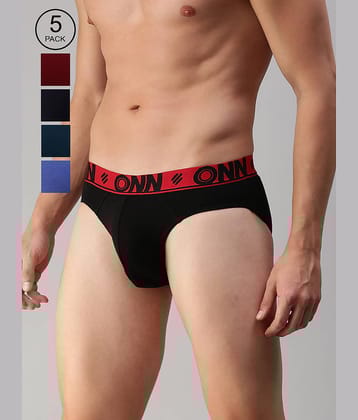 ONN Pack of 5 Cotton Men's Briefs ( Multicolor )