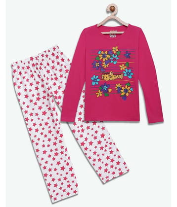 Sini Mini Pack of 1 Girls Cotton Top With Pants ( Light Pink )