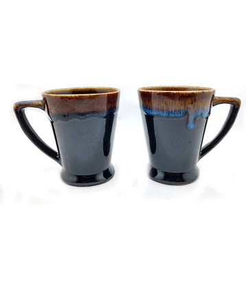 Laghima jadon Bucket shape Solid Ceramic Coffee Mug 250 mL ( Pack of 2 )