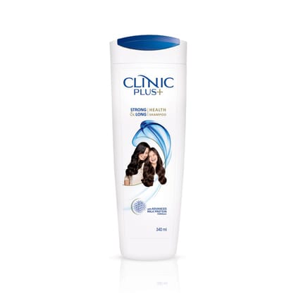 Clinic Plus Strong & Long Health Shampoo, With Milk Protein And Almond Oil For Hair Strengthening & Volume, 340 ml Clinic Plus Strong & Long Health Shampoo, With Milk Protein And Almond Oil For Hair Strengthening & Volume, 340 ml