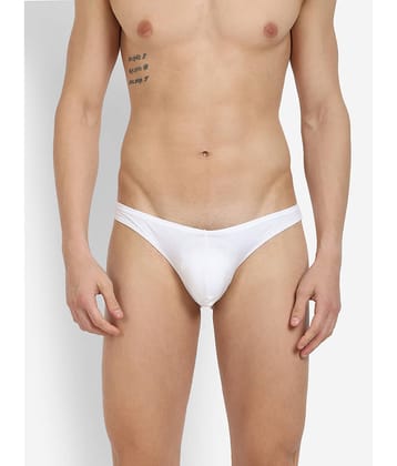 La Intimo Pack of 1 Polyester Briefs For Men's ( White )