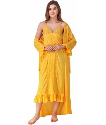 Reposey Satin Nighty & Night Gowns - Yellow