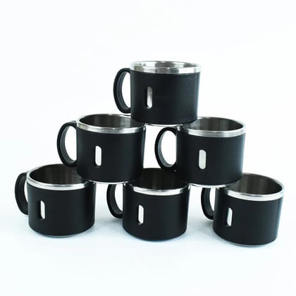 Apex Stainless Steel Desk Mug 6 Pcs (Multicolor)