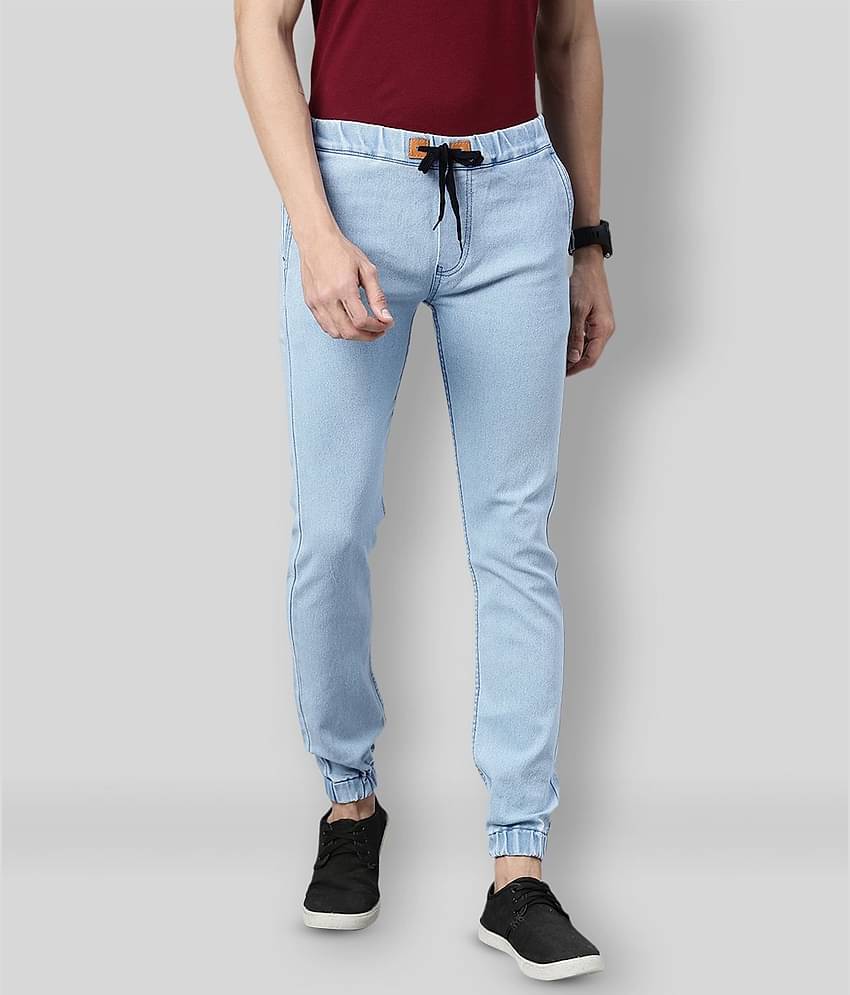Urbano Fashion - Light Blue Cotton Blend Slim Fit Men's Jeans ( Pack of 1 )