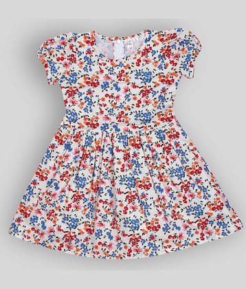 Me N My CLOSET 100% Cotton A-line Dress For Girls ( Pack of 1 , Multi )