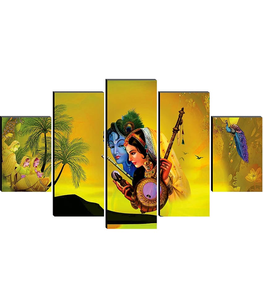 Saf Radha Krishna Ji Religious Wall Hanging Framed Painting