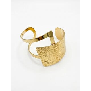 Geometric Open Cuff Bracelet for Women  Adjustable Statement Bangle  Bold Wrist Chain Style Festival Jewelry
