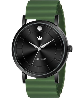 Crestello - Green Silicon Analog Men's Watch