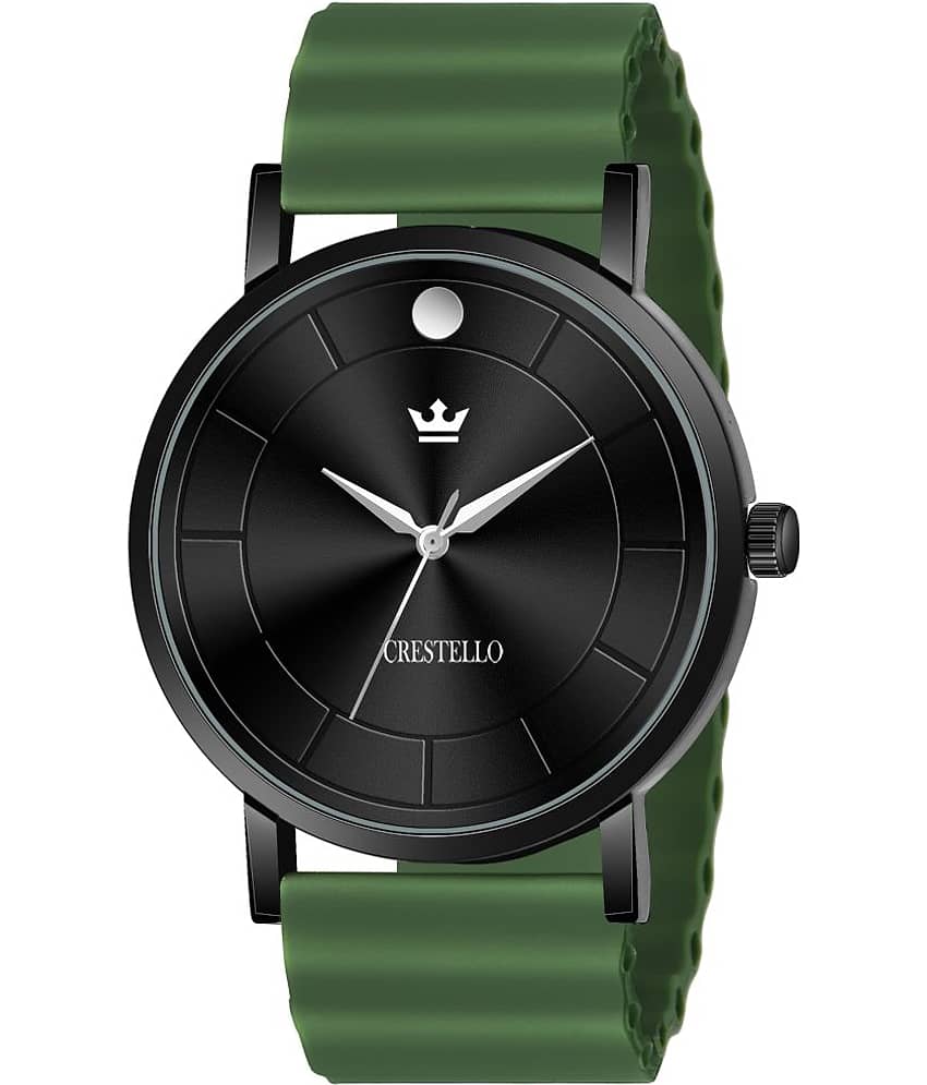Crestello - Green Silicon Analog Men's Watch
