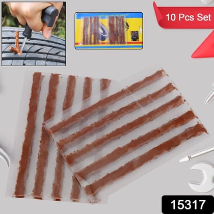 Tire Repair Strings Rubber Strips For Cars & Bike (10 Pcs Set )