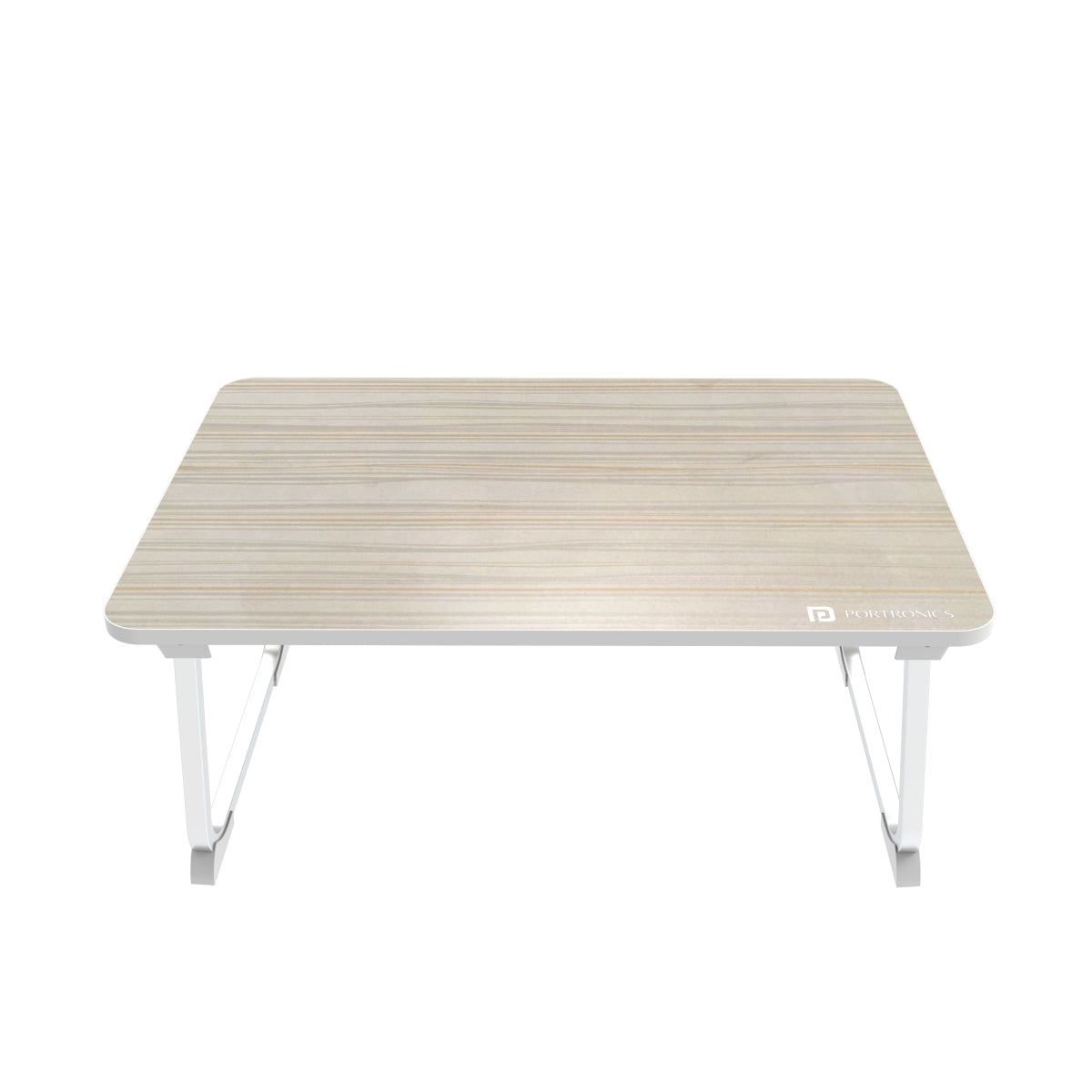 Portronics My Buddy J Portable, Foldable Laptop Table with Laminated MDF Board, Aluminium Legs, Anti-Skid Grip, Supports Upto 17 inch Laptop