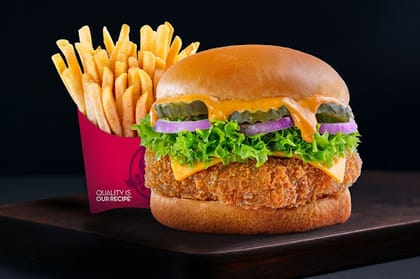 Spicy Chicken Burger + Side