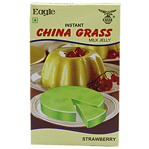 Eagle Instant China Grass Milk Jelly - Strawberry, 100 g Carton