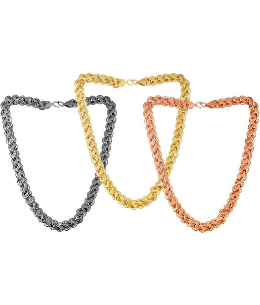 JIPPA Gold Plated Chain ( Set of 3 )