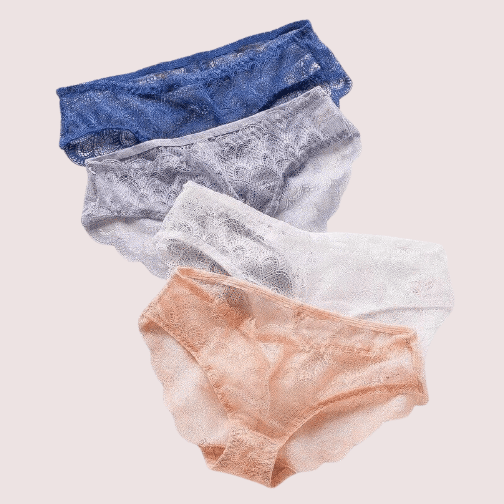 Sexy Sheer Lace Bikini Brief Undies Pack (of 4) - Briefs | Buy online on ZillyBuy