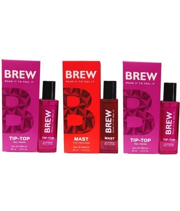 Brew - 2 TIP-TOP&1MAST PERFUME,30 ML EACH,PACK OF 3 Eau De Parfum (EDP) For Unisex 90 ( Pack of 3 )