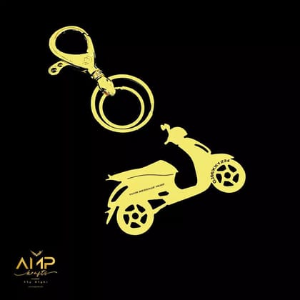 Bajaj Chetak Scooter Keychain-Gold